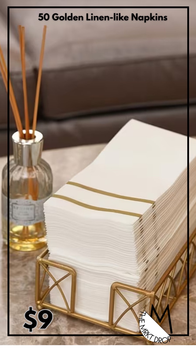 50 Golden Linen-like Napkins