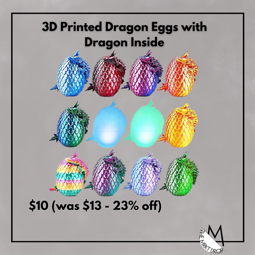 3D Printed Dragon Eggs with Dragon Inside