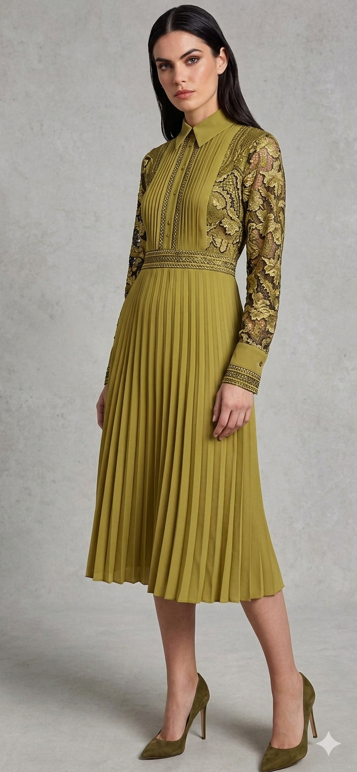 Coast Long Sleeve Midi Shirt Dress