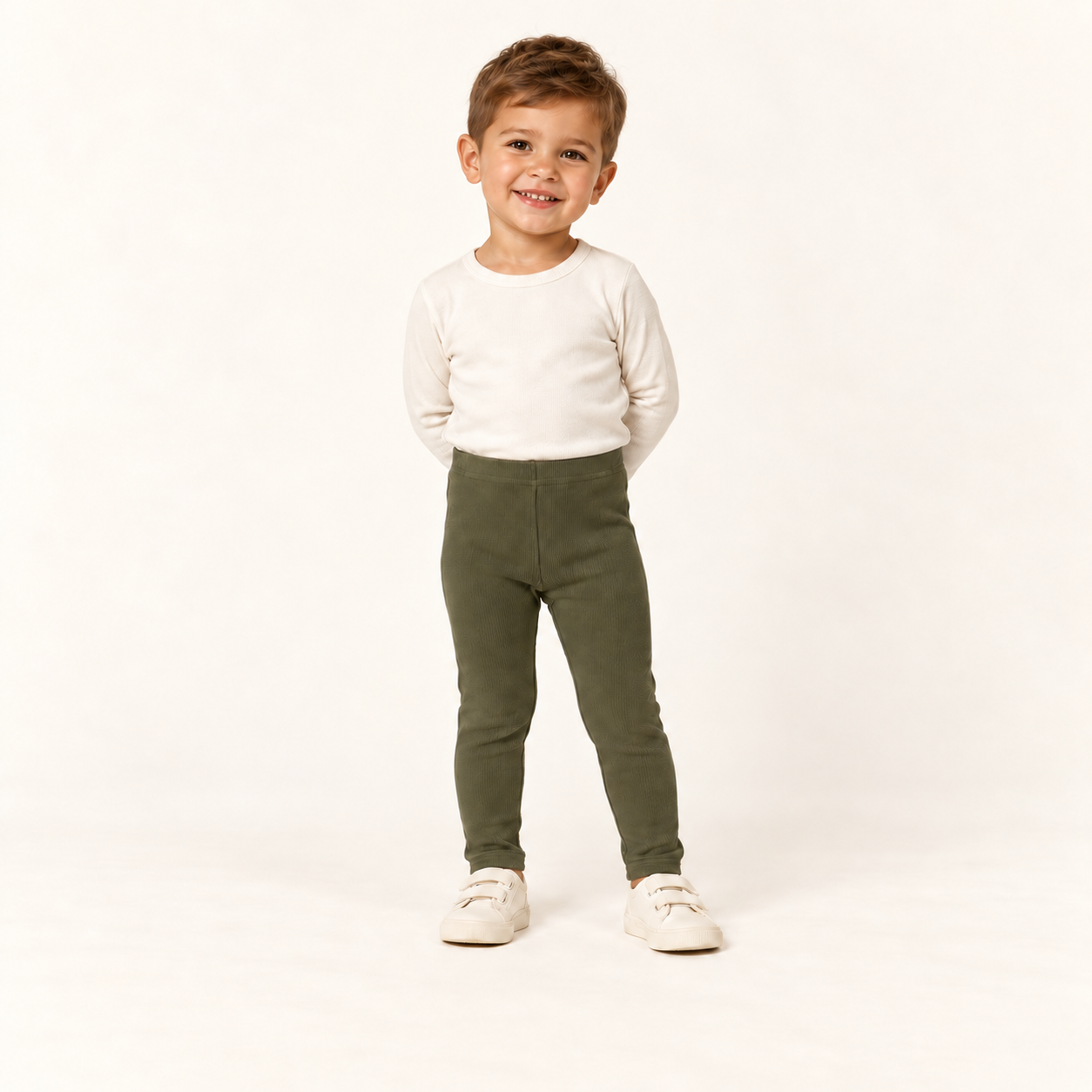 Ribbed Legging — Olive