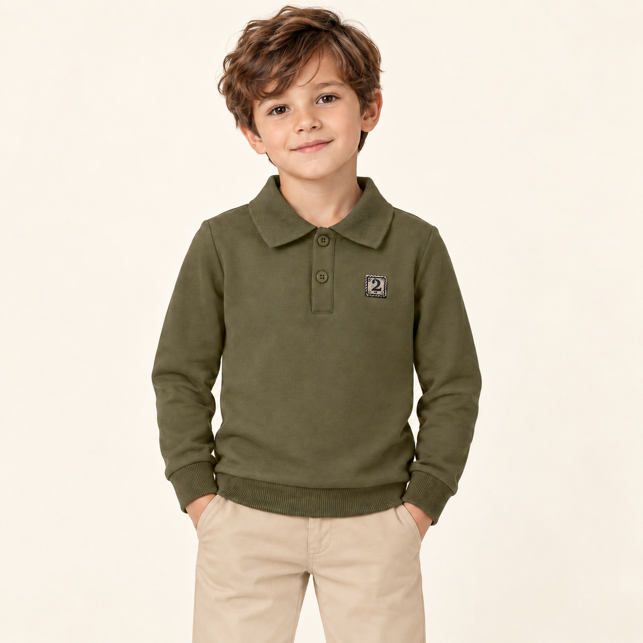 Stamp Polo — Olive