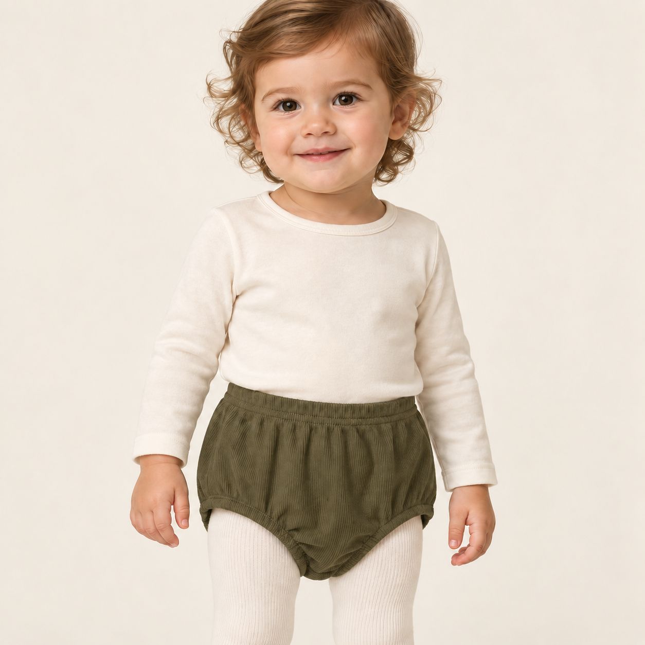 Ribbed Bloomer — Olive