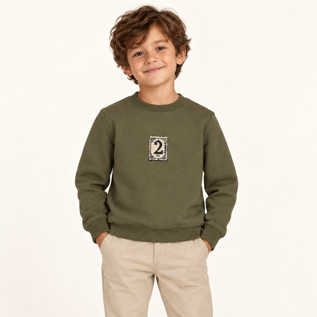 Stamp Sweatshirt — Olive