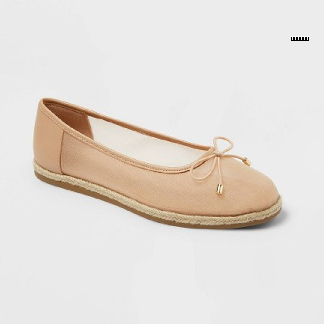 Women’s Amara Flats with Memory Foam Insole - A New Day™ Beige 8