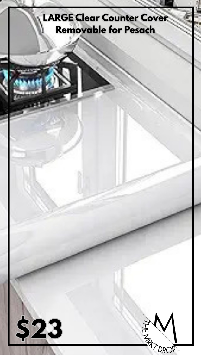LARGE Clear Counter Cover Removable for Pesach