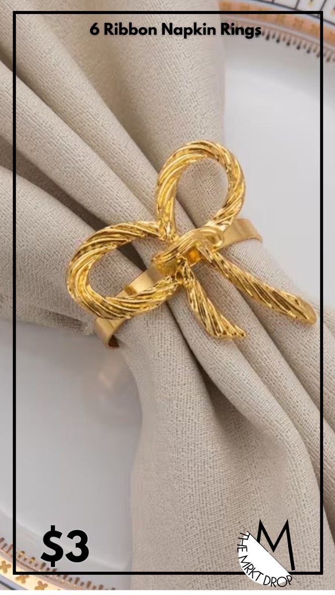 6 Ribbon Napkin Rings