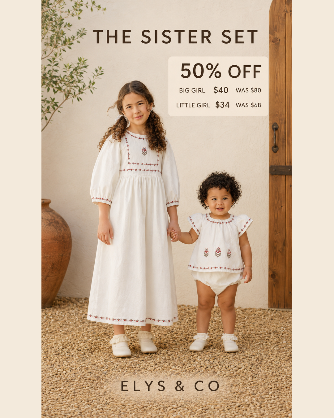 Ely's Keepsake Ivory Sisters