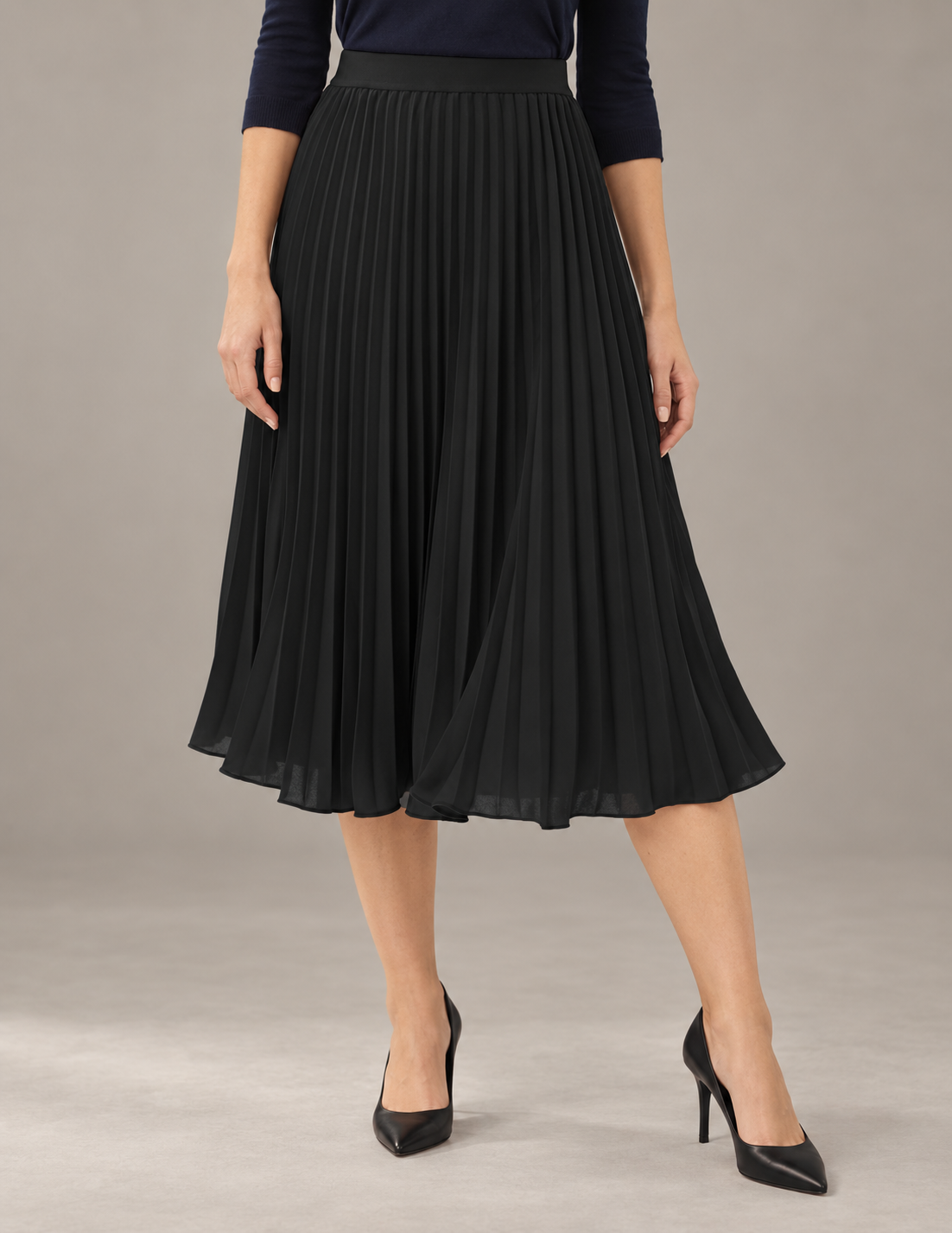 GRACE KARIN Pleated Midi Skirt