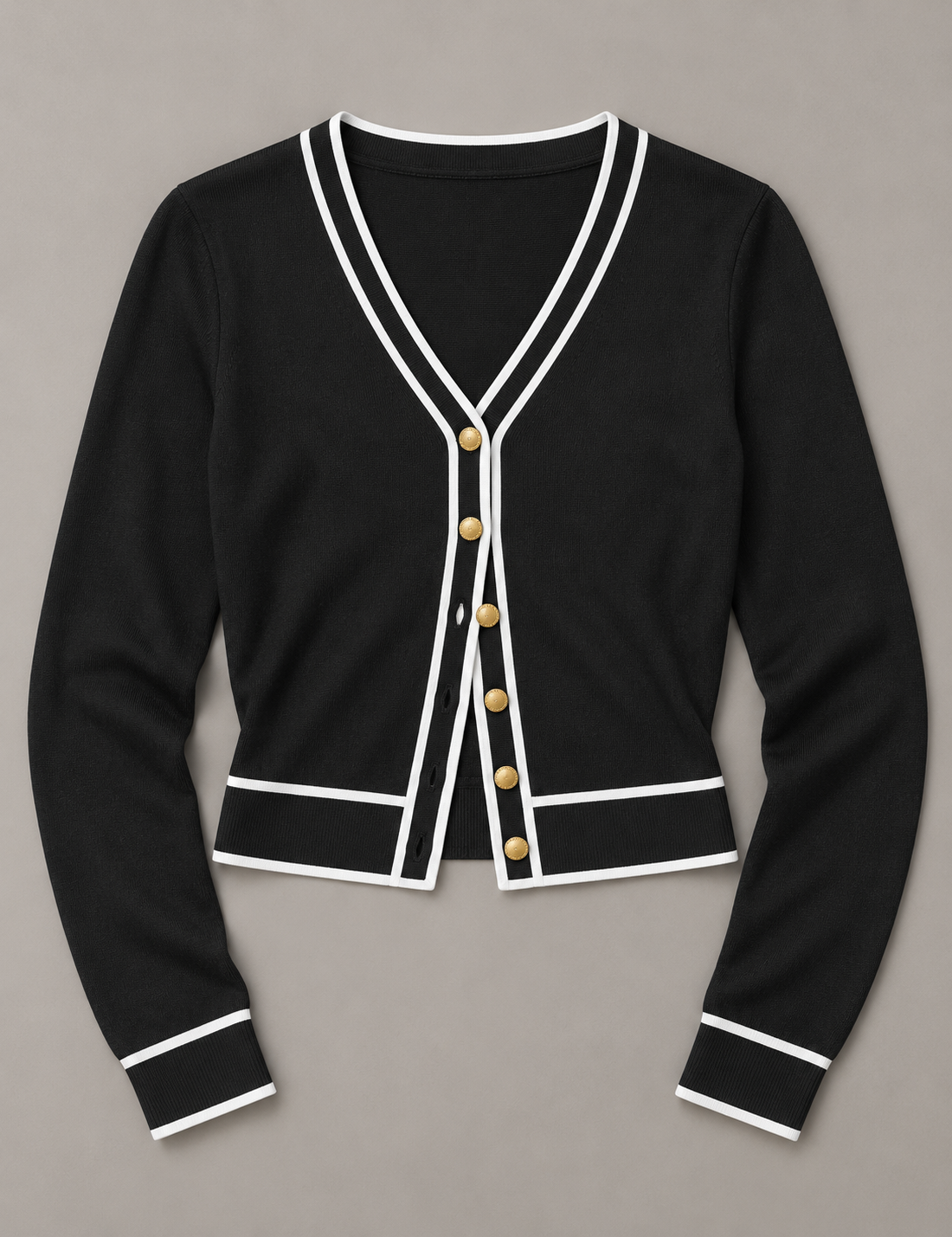 Ezbelle V-Neck Striped Cardigan