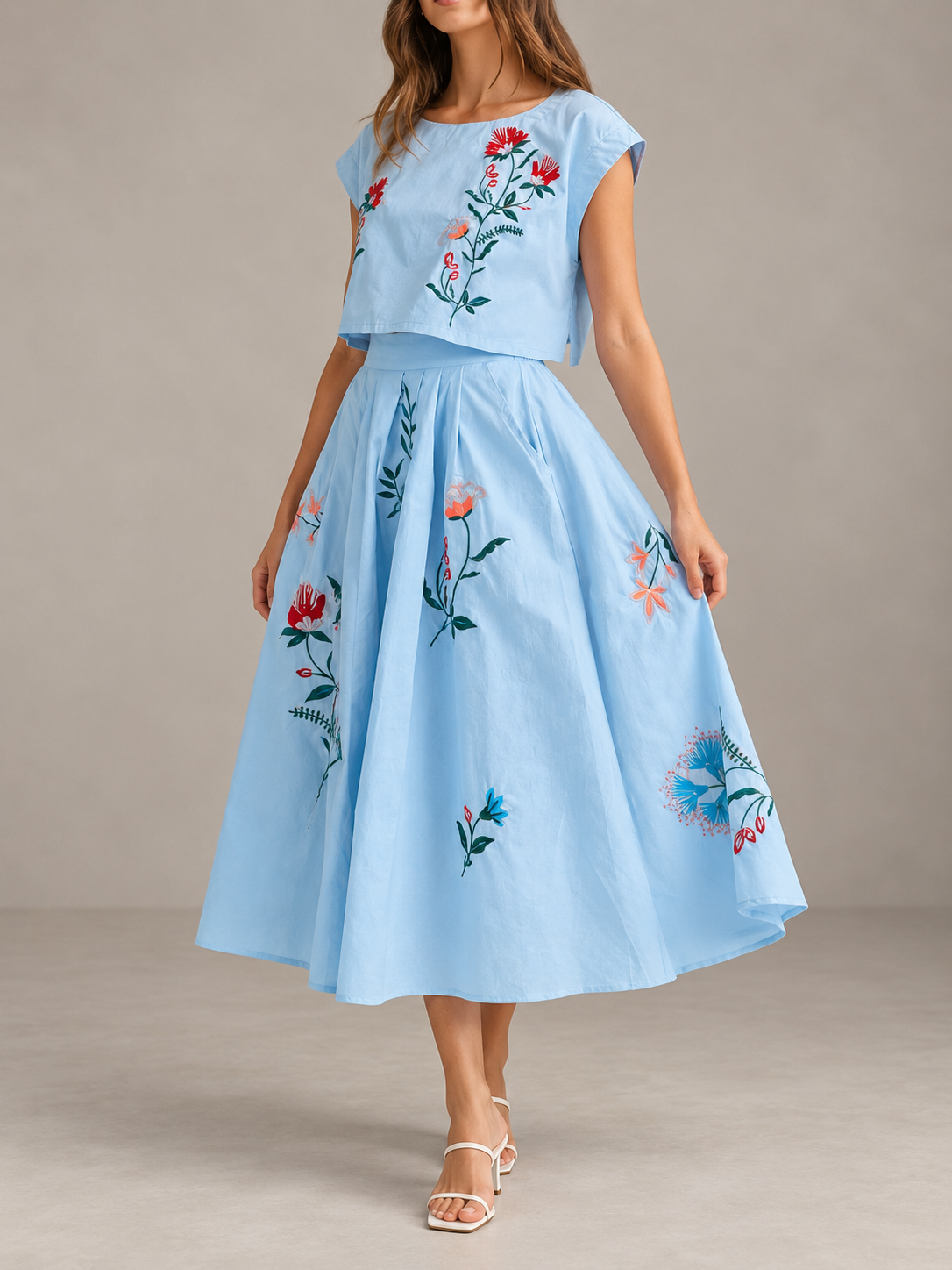 Yinawsky Floral Fit-and-Flare Dress