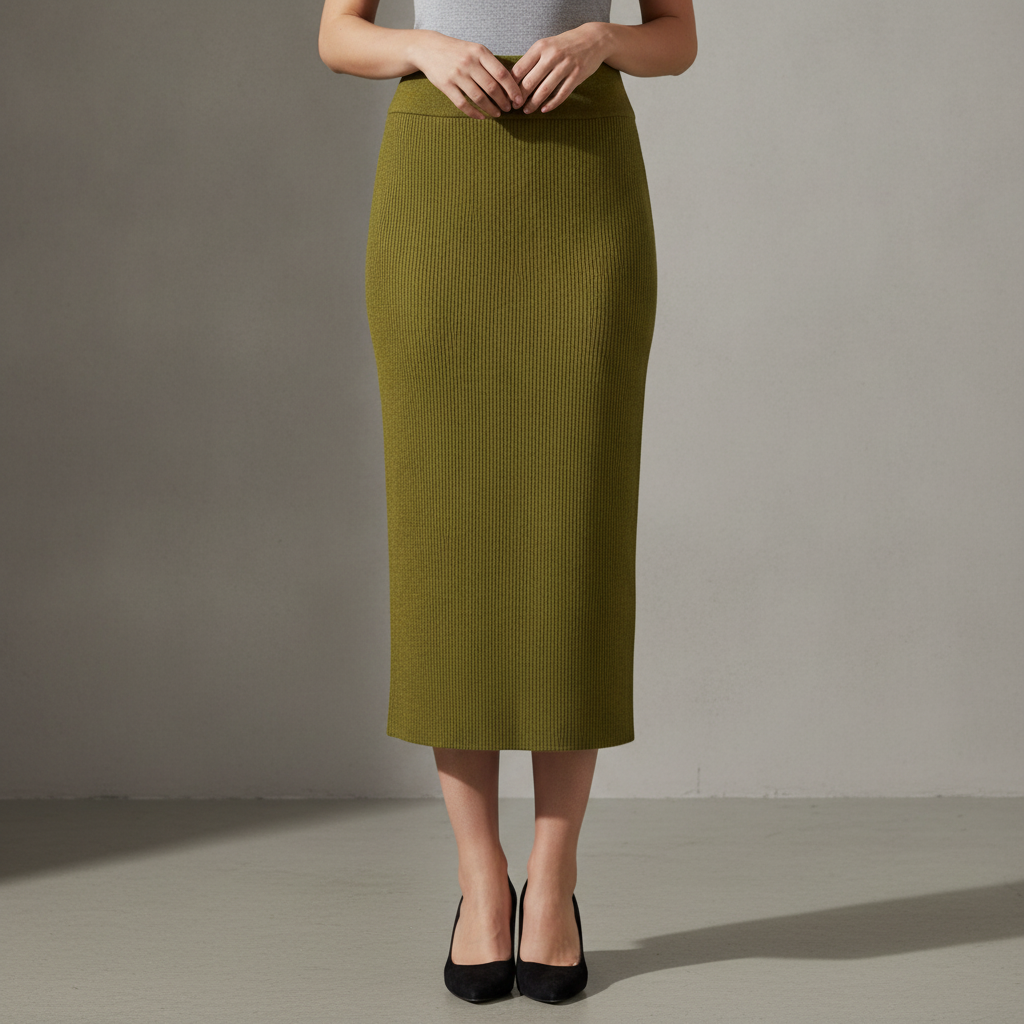 Vrtige Long A-Line Maxi Satin Skirt