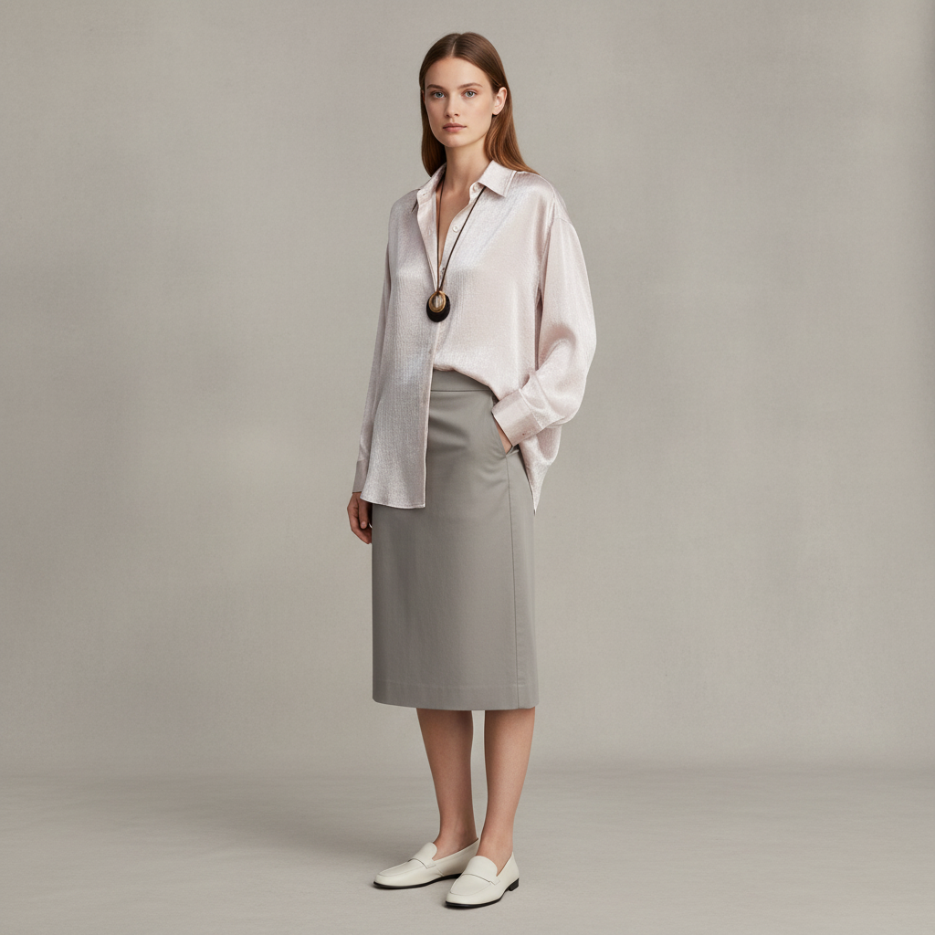 Oversized Satin Shirt - Exclusive