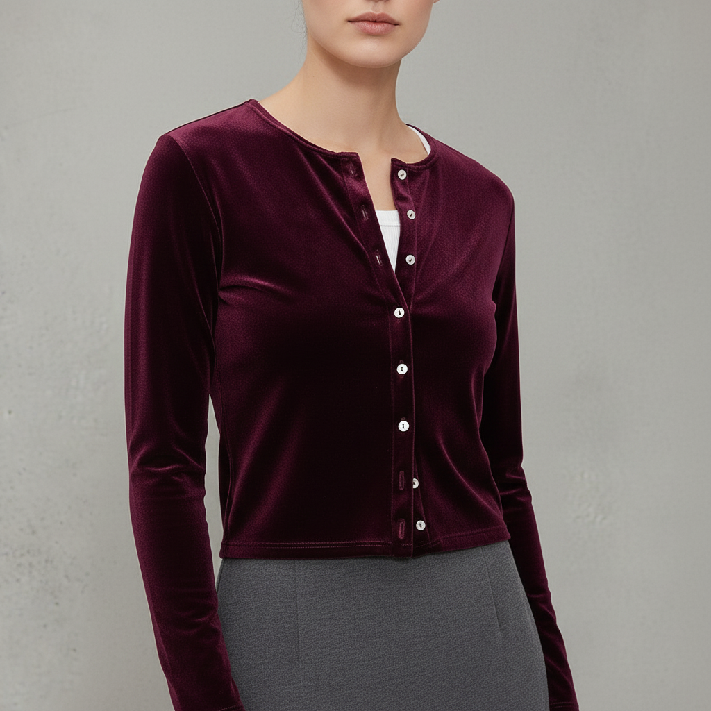 LE BOPEloise Velvet Cardigan