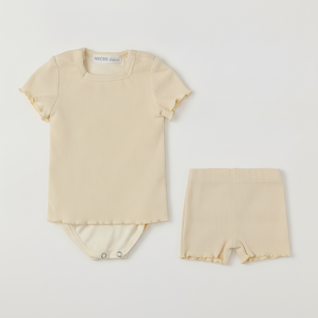Ivory Square Neck Set