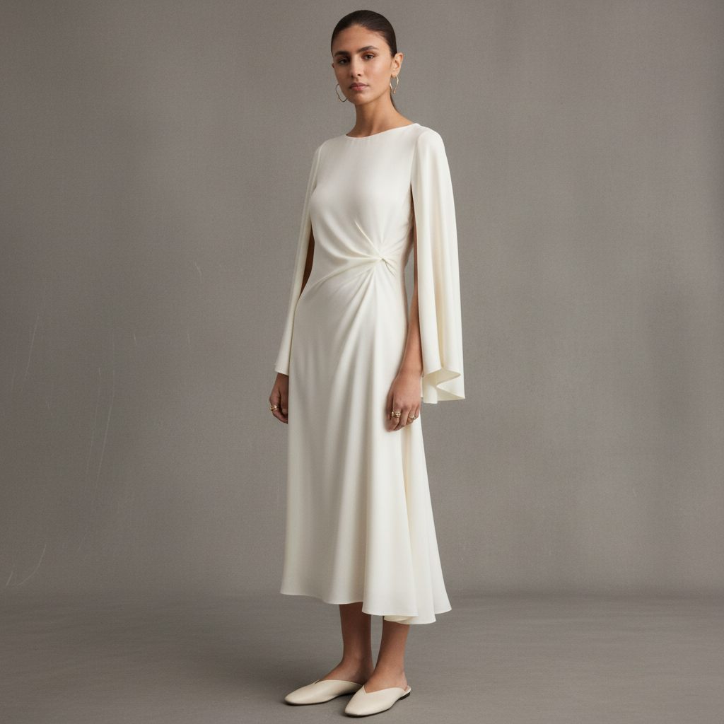 Ruched satin dress