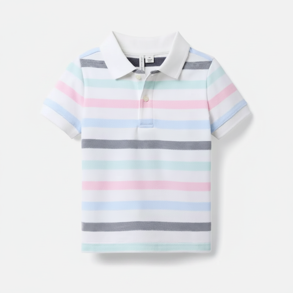 The Classic Striped Pique Polo