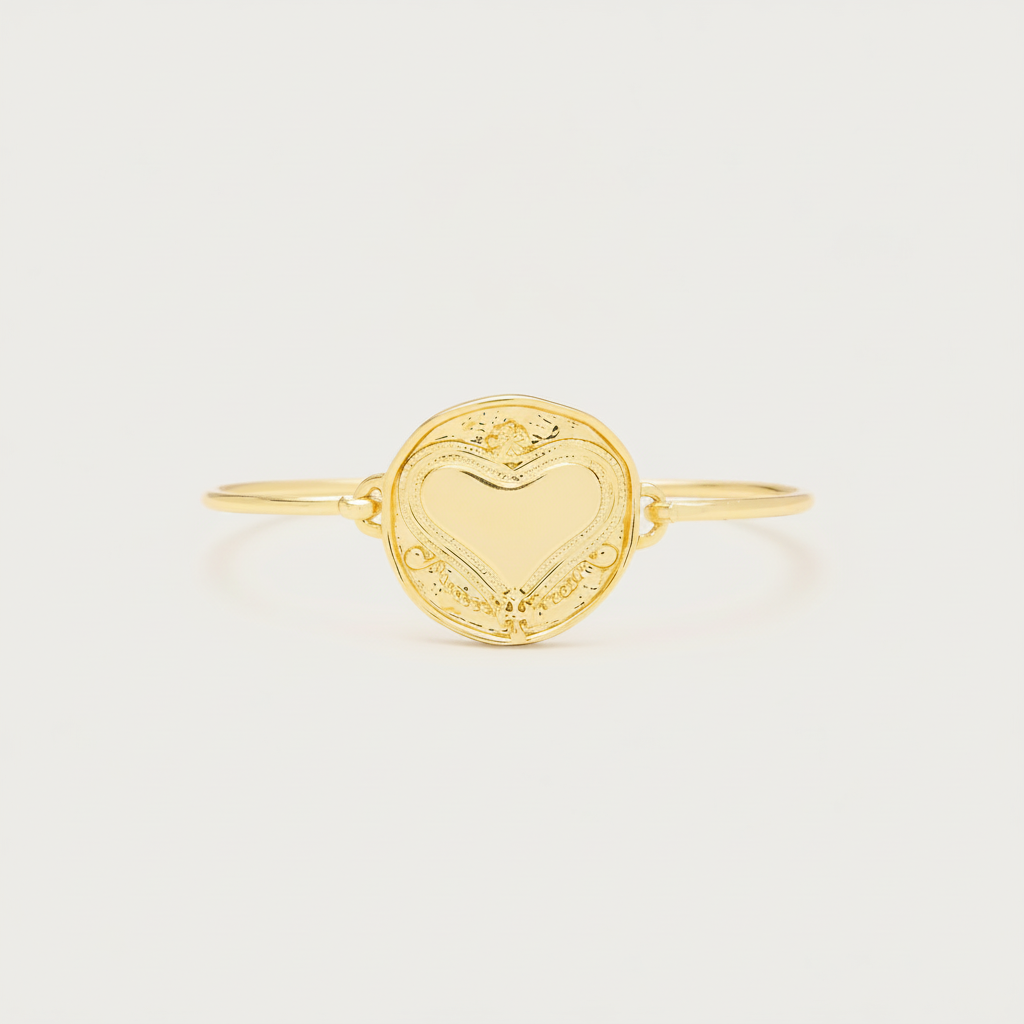 Heart coin bracelet