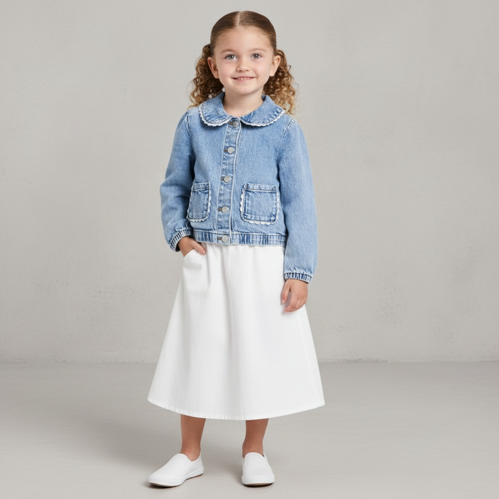 Toddler Girls' Denim Jacket - Cat & Jack Light Wash 3T