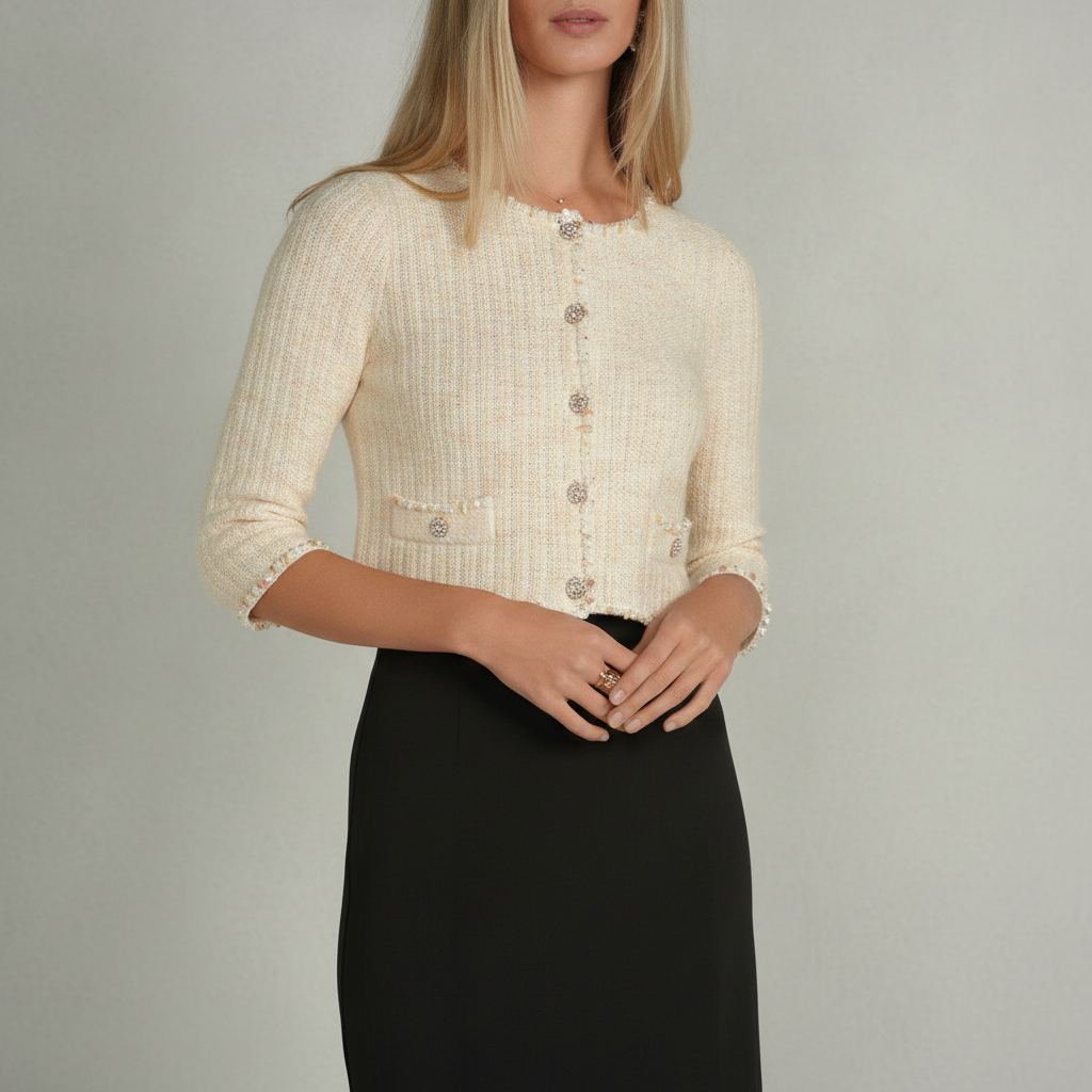 Pearl Textured Cardigan