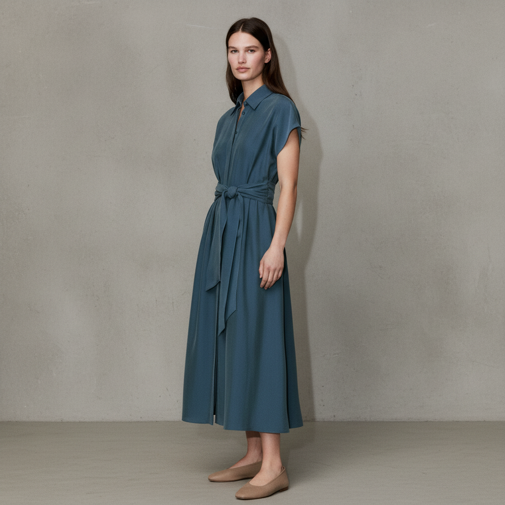Belt shirt dress