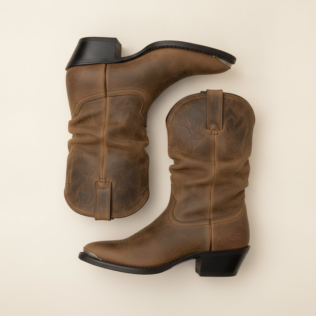 Durango Women's Distressed Tan Slouch Western Boot