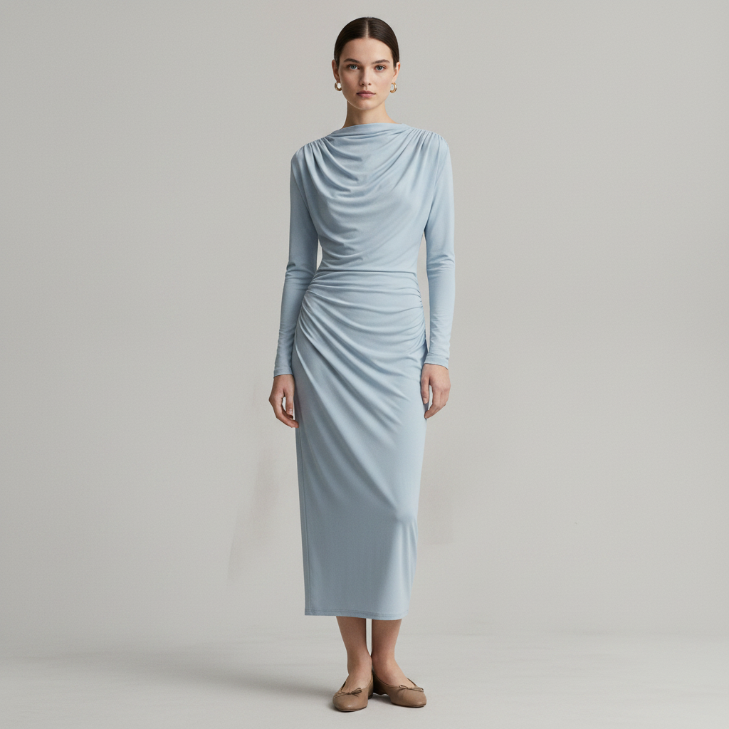 Draped Jersey Dress