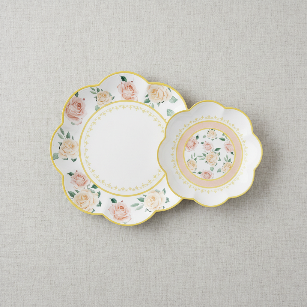 Liyh Gold Plastic Plates