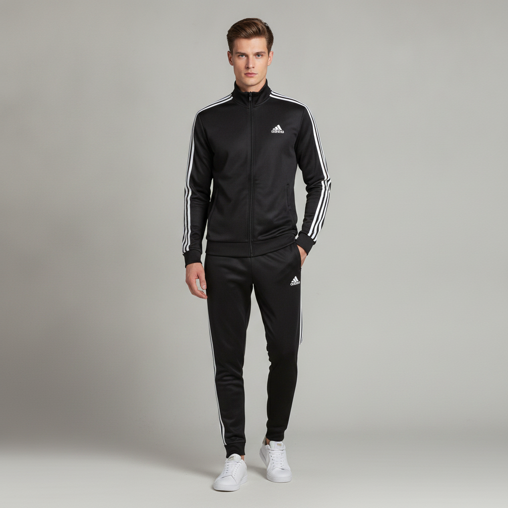 adidas Men's Essentials 3-Stripes Track Suit