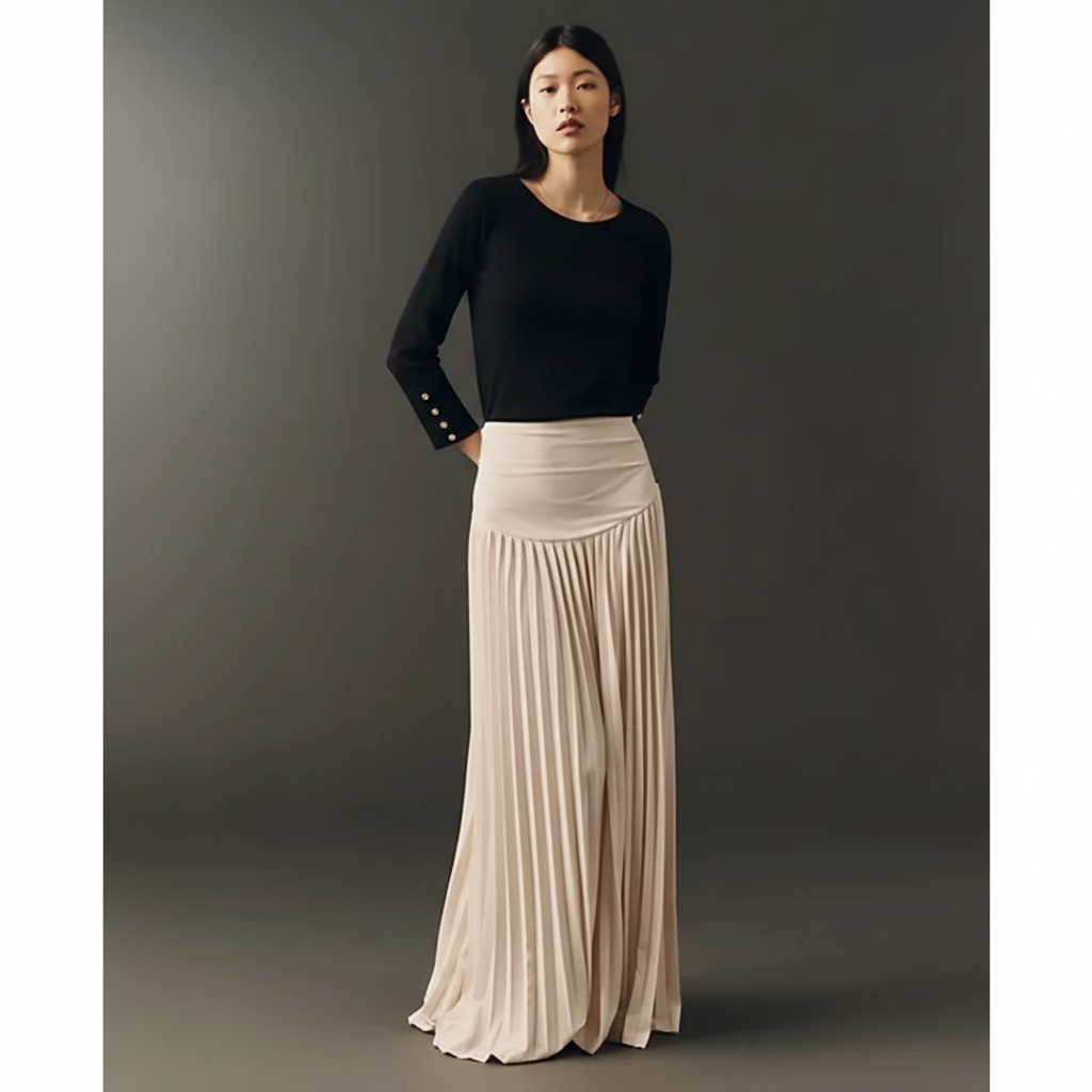 Lioness Field of Dreams Pleated Maxi Skirt