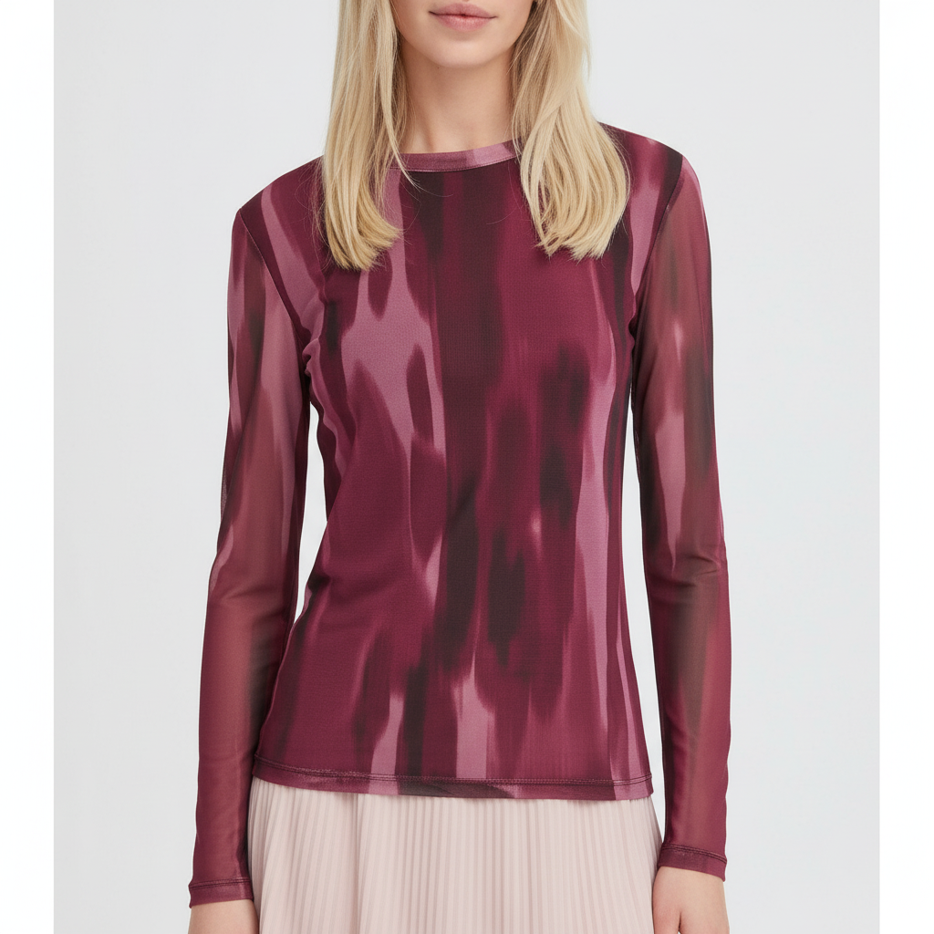 Paloma Mesh Long Sleeve Top
