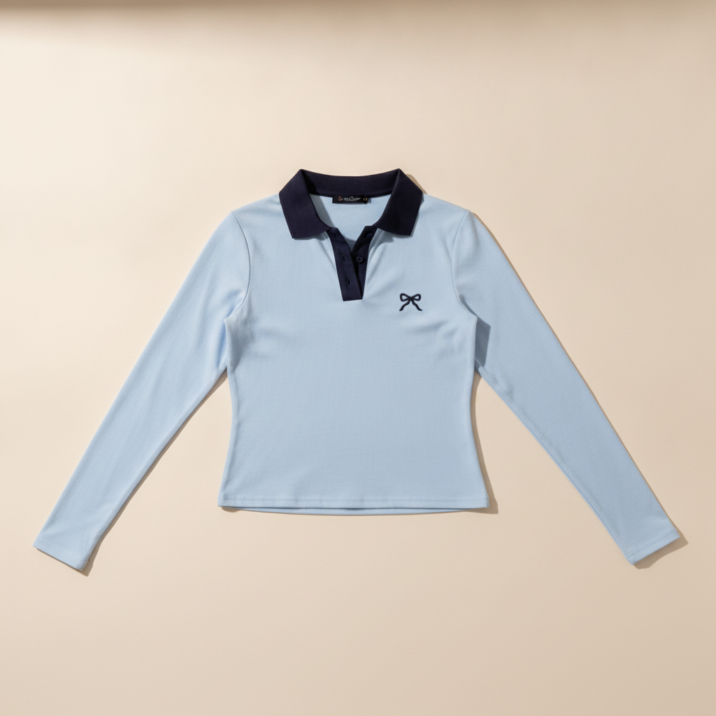 Contrast Trim Stretch Cotton Polo