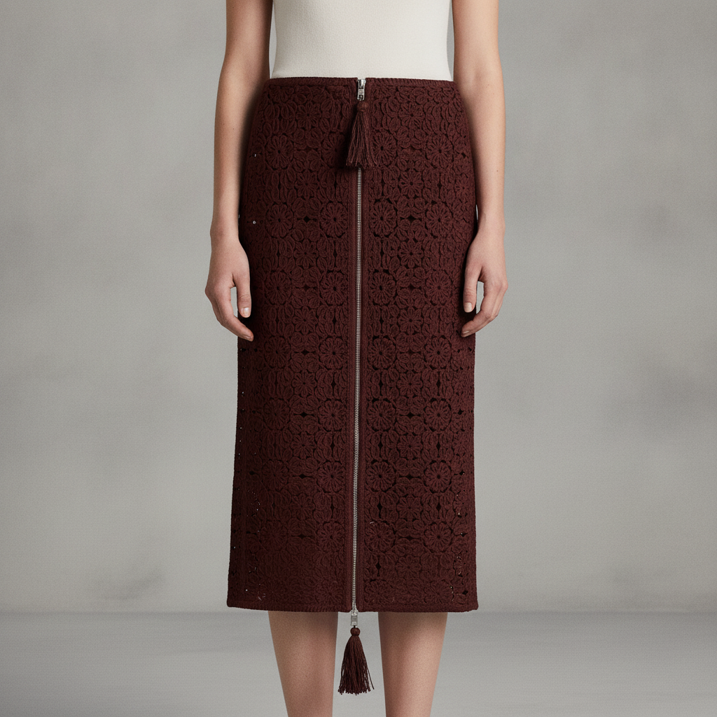 CROCHET-LOOK SKIRT