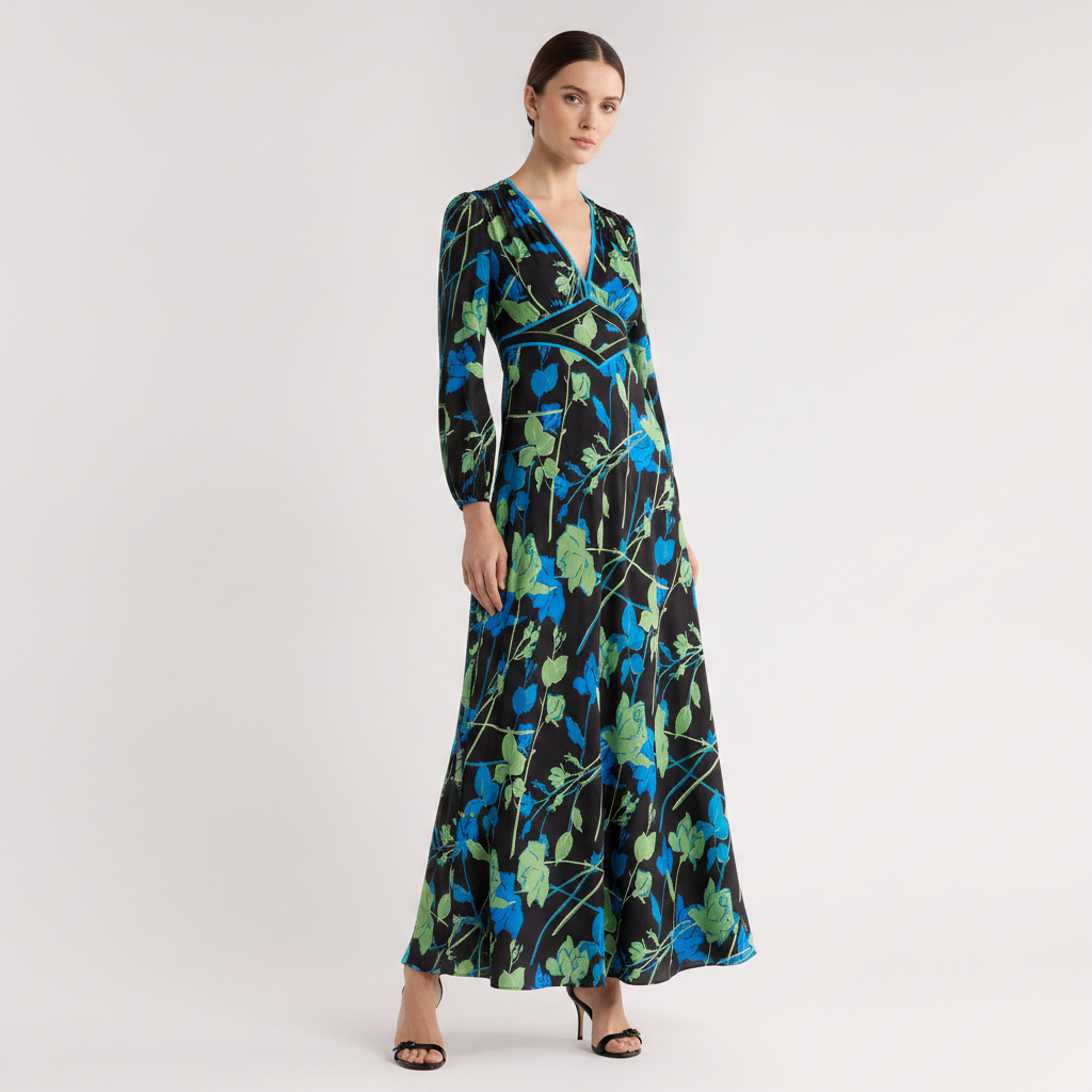 Seline Floral Long Sleeve Maxi Dress