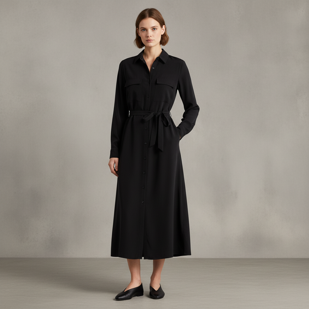 Tie Waist Shirtdress