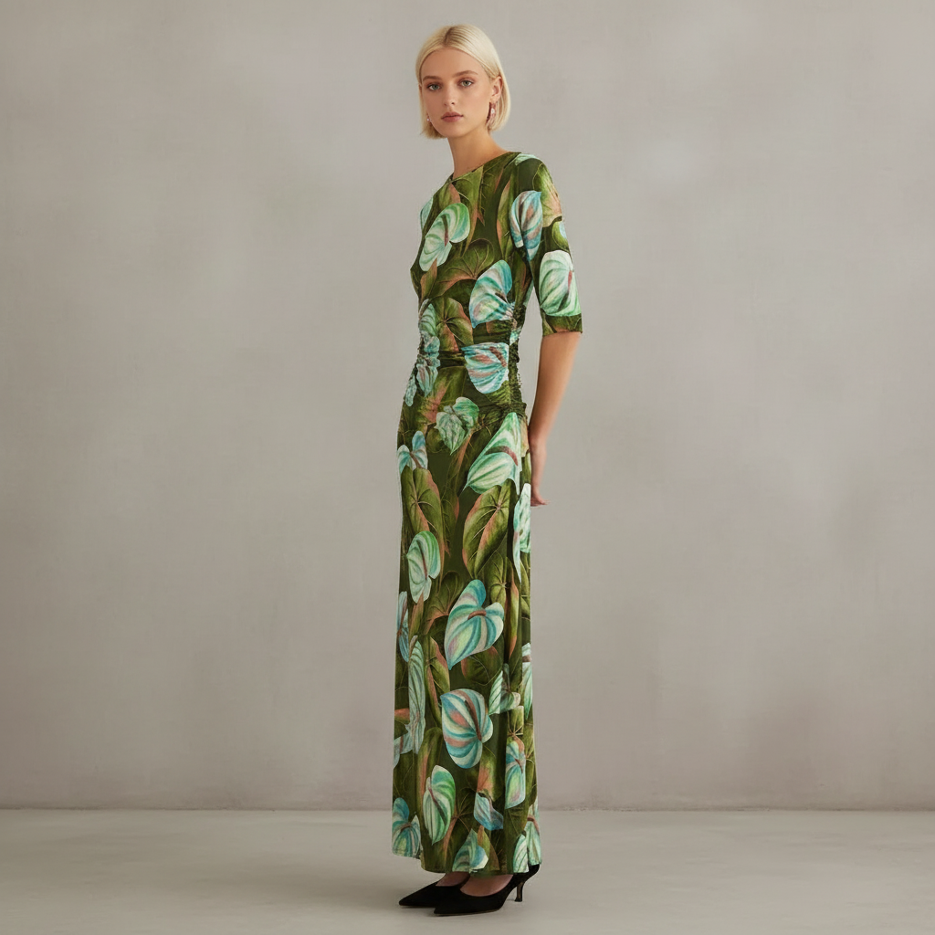Farm Rio Anturium Leaves Maxi Dress