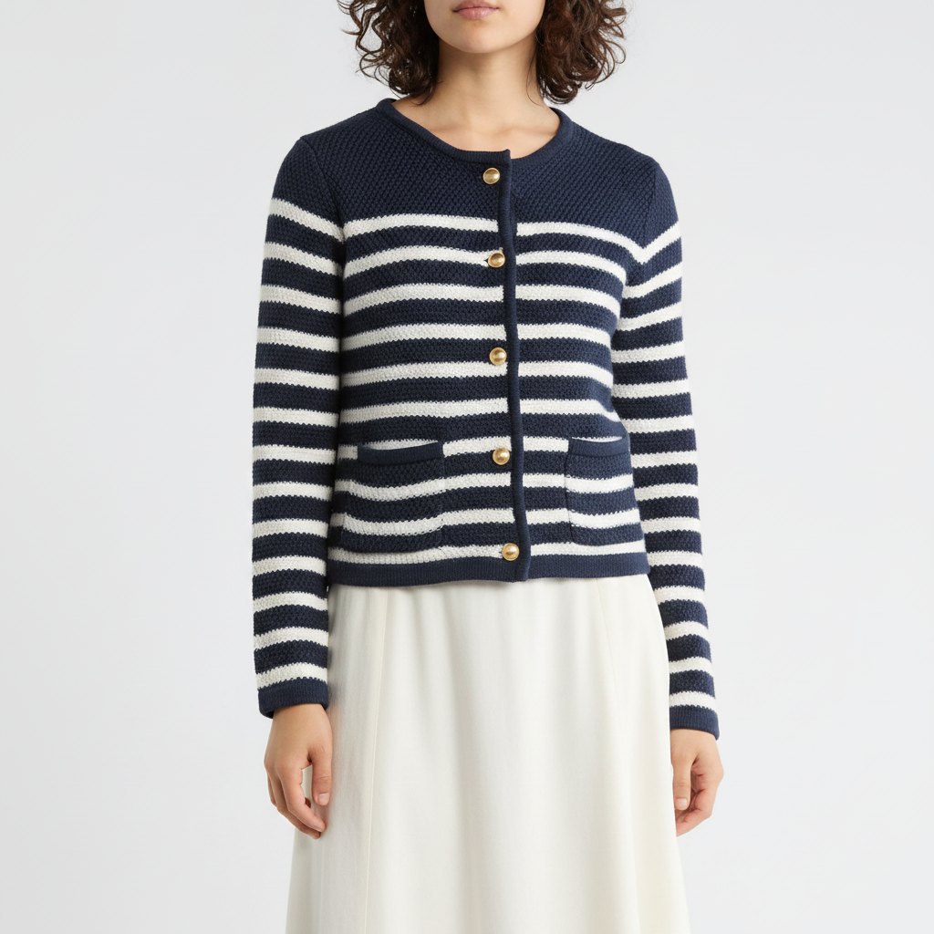 Stripe Sweater Jacket