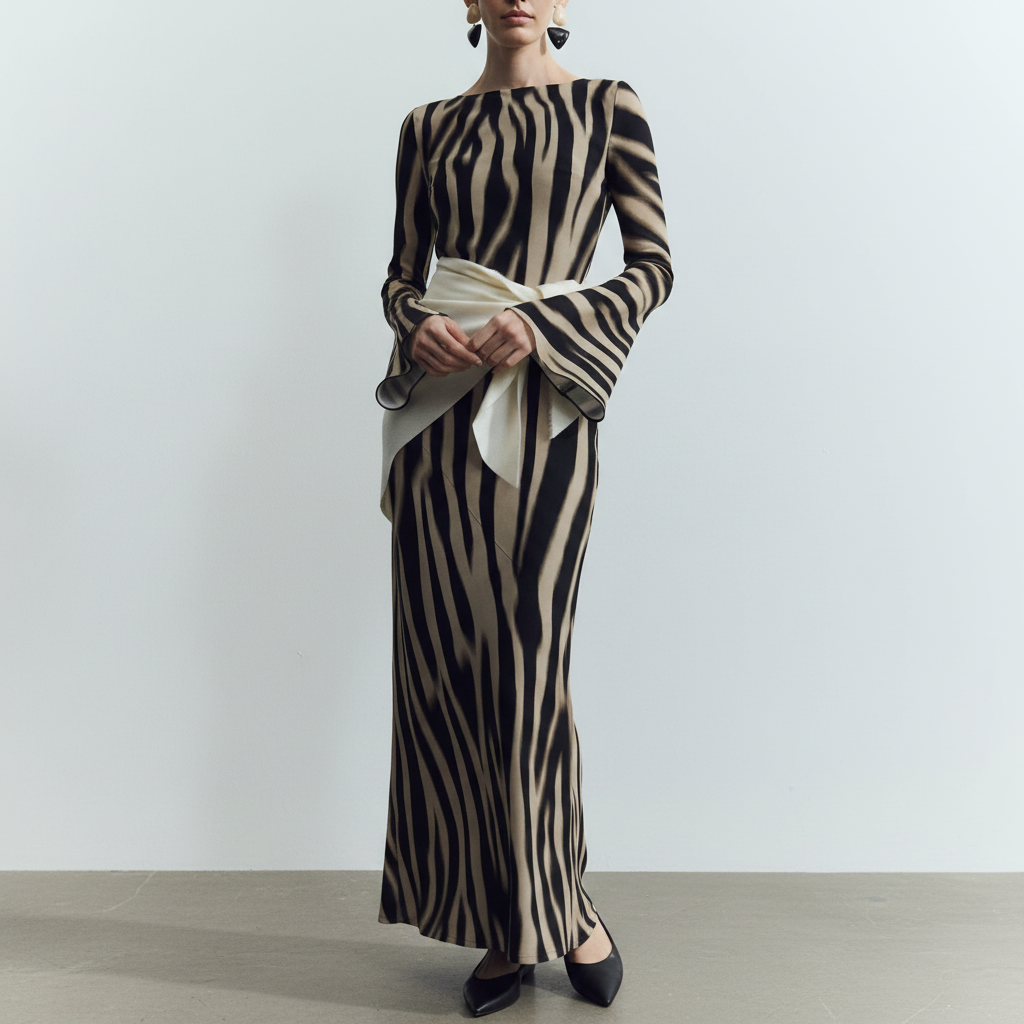 A-line animal-print dress - Women