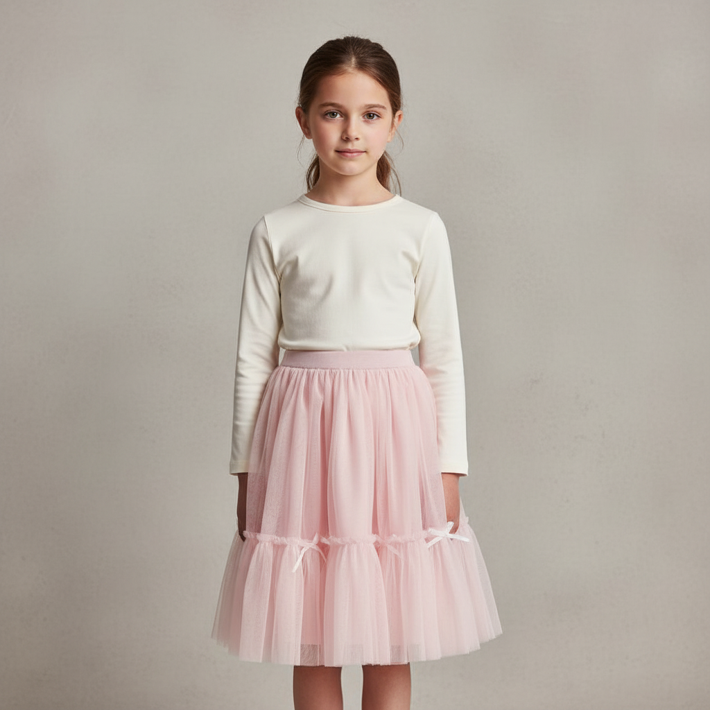Girls Tulle Midi Tutu Skirts Dress for Toddler Girl