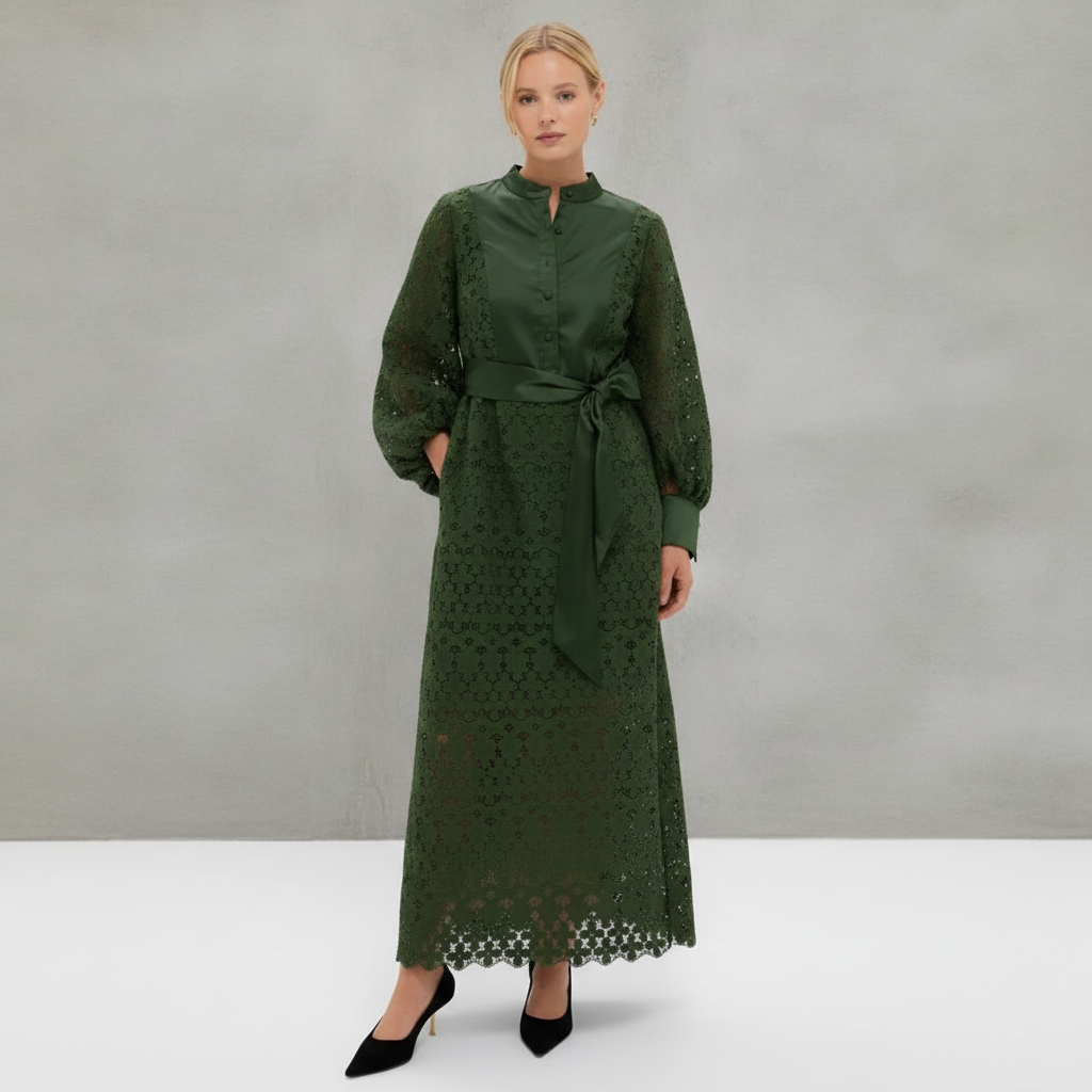 Forest Green Lace Calliope Dress