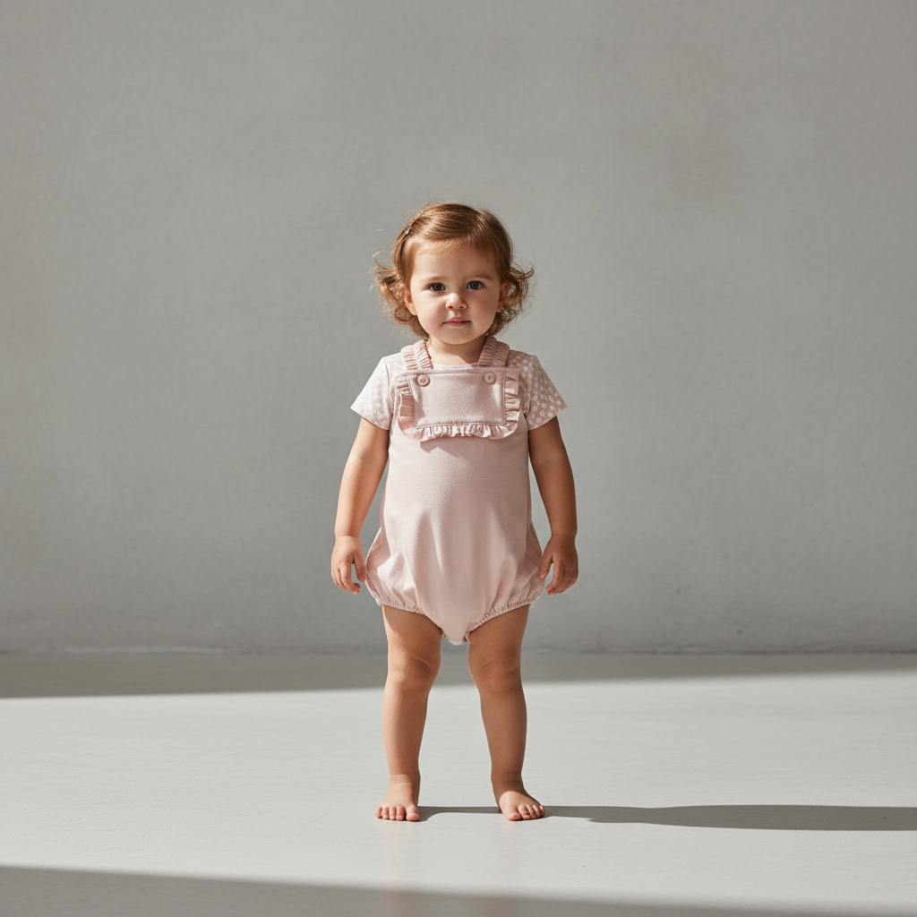 Pink Buds Print Girls Short 2 Piece Set