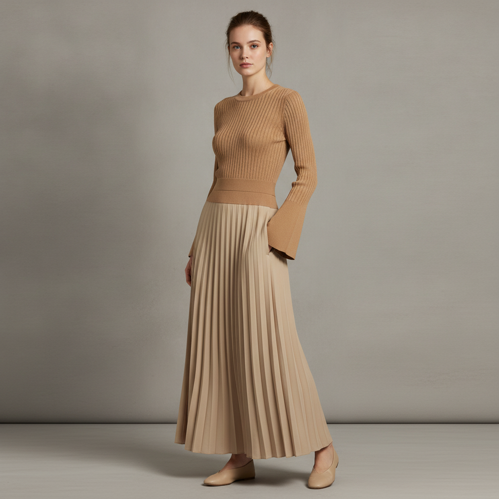 Meryl Pleated Maxi Dress