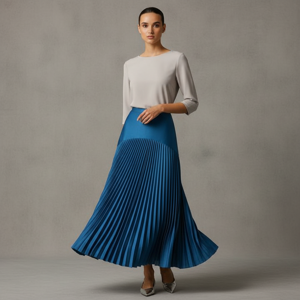 Zeylah Pleated Maxi Skirt