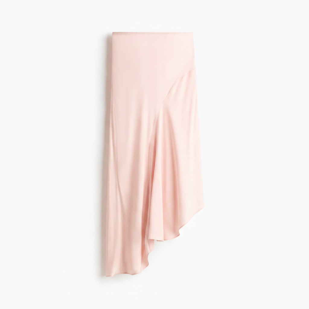 ASYMMETRIC SATIN SKIRT