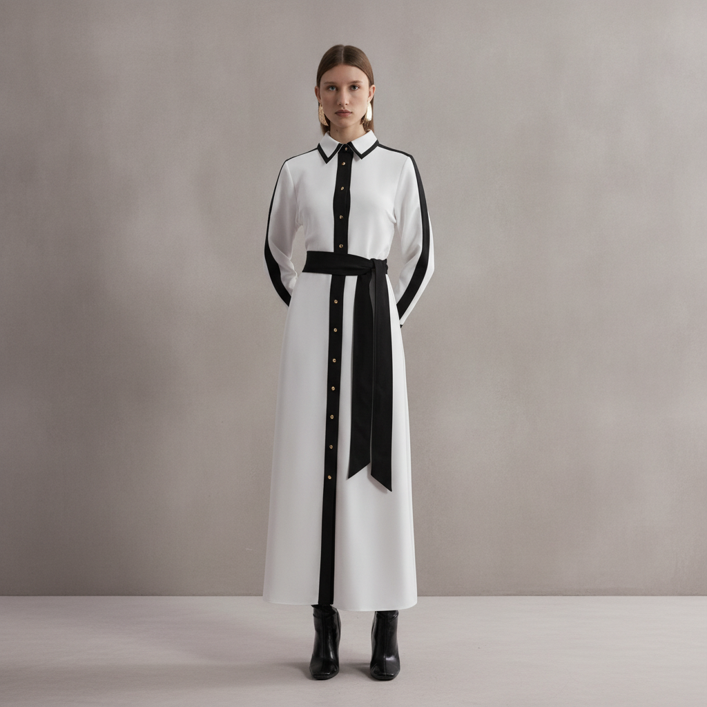 Petite Belted Midi Shirt Dress