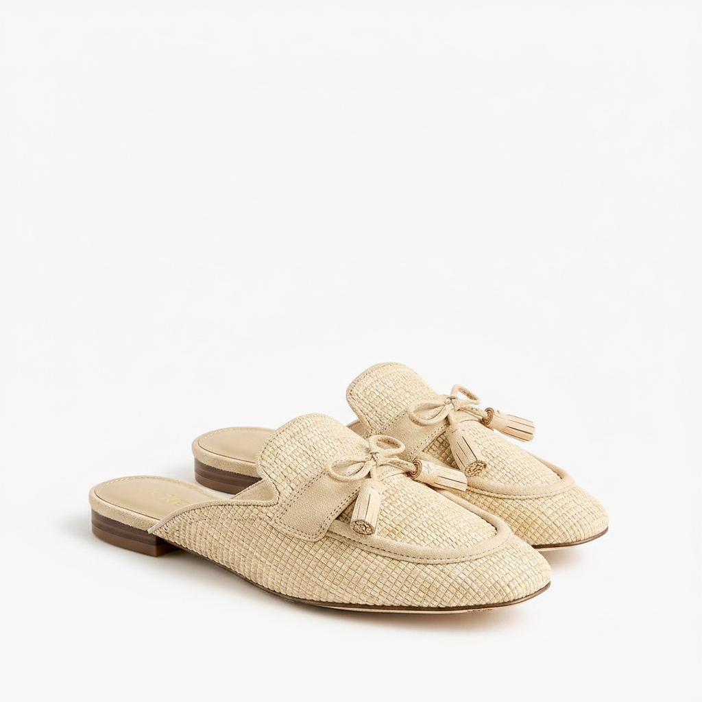 Woven Tassel Mules
