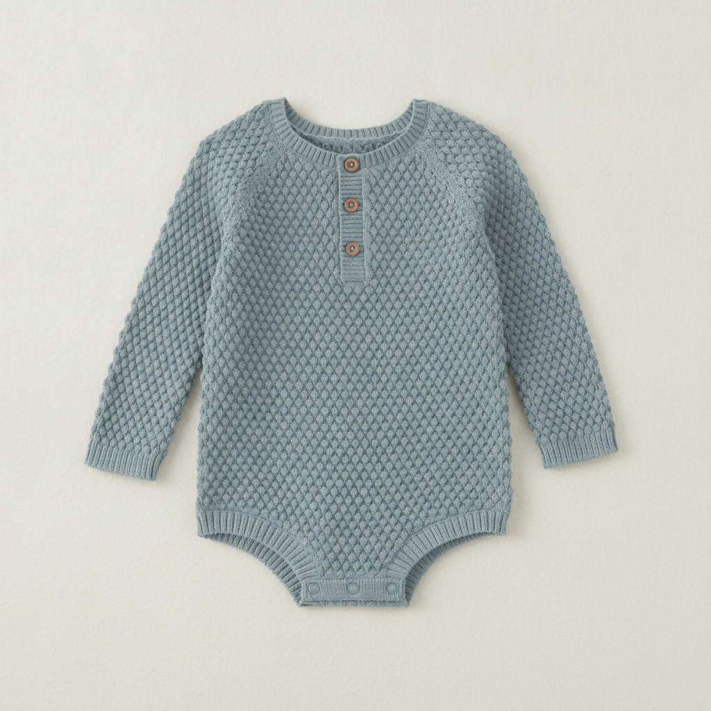 Carter's Just One You Baby Boys' Bubble Sweater Romper - Blue-Gray