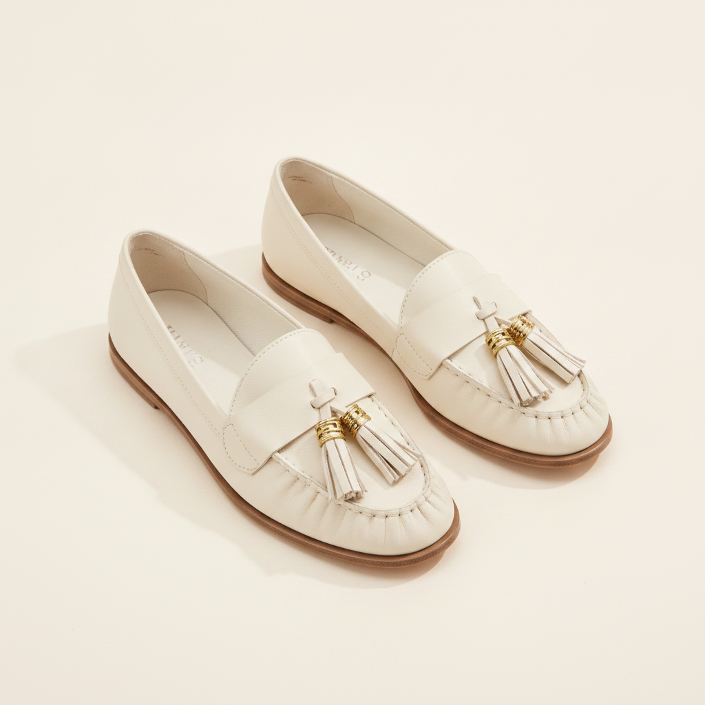 Franco Sarto Leather Carita Loafers - White