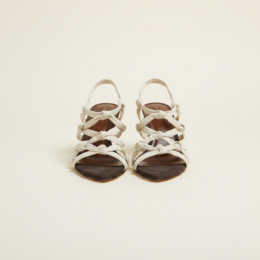 By Anthropologie Caged Pointed-Toe Heeled Sandals