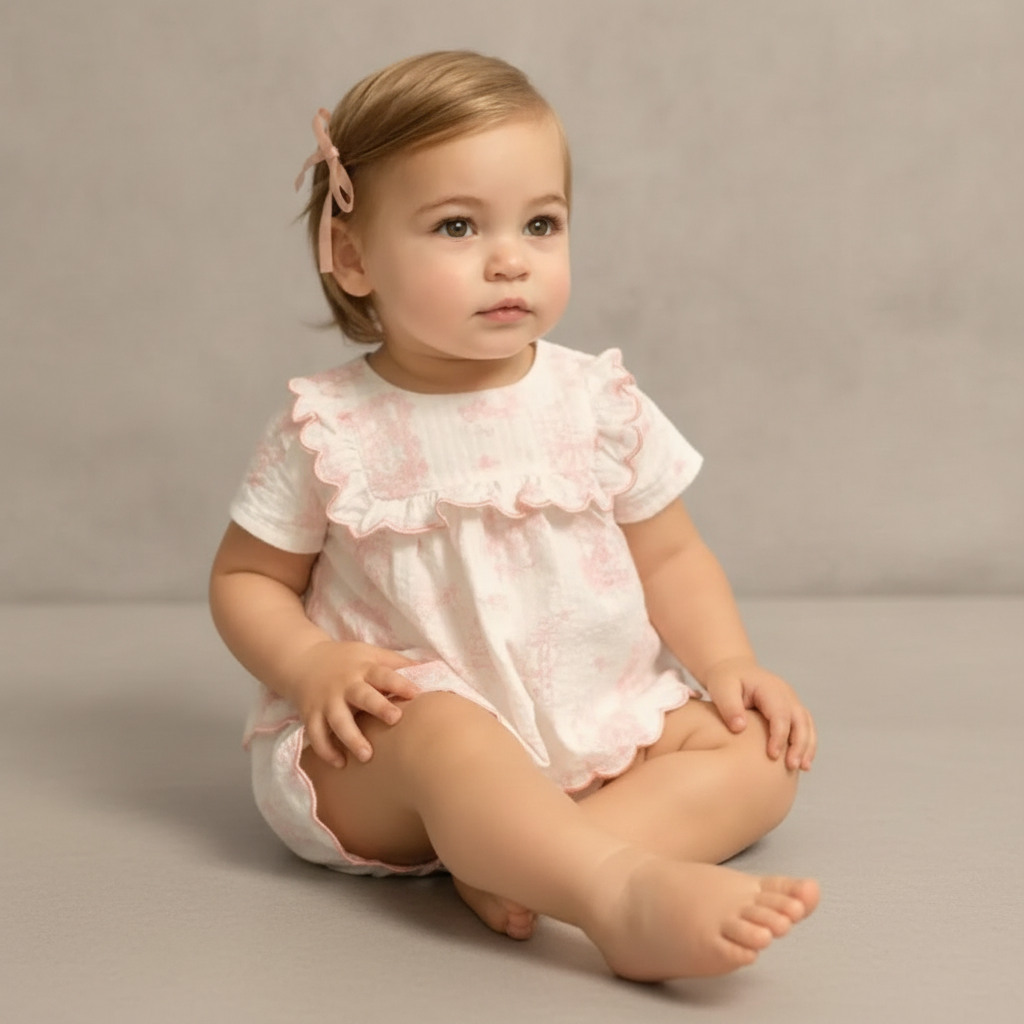 Baby Girls Peter Rabbit Embroidered Seersucker 2-Piece Outfit Set - Multi