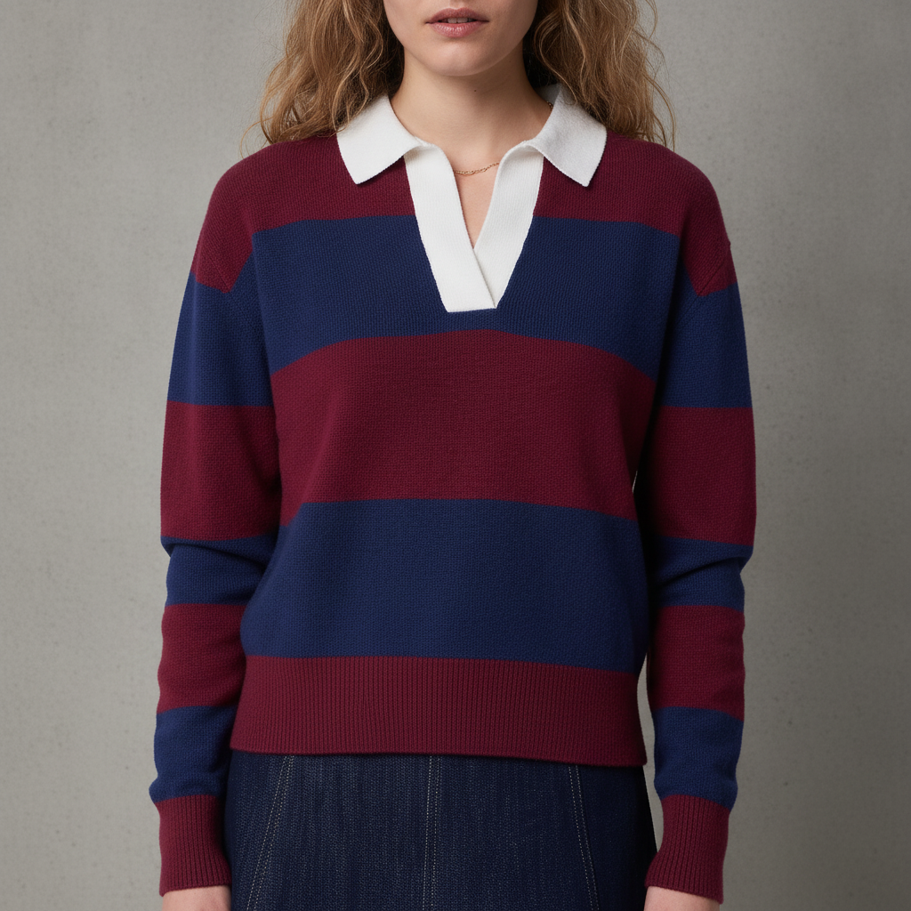 Sweater-Polo in Cotton-Soft Blend